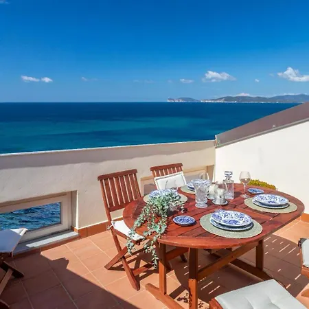 Fignoni - Attico Panoramico Fronte Mare O Matrimoniale Con Bagno Privato * Alghero